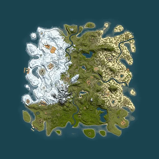 Rust map seed 291339005, 5000x5000m top-down preview