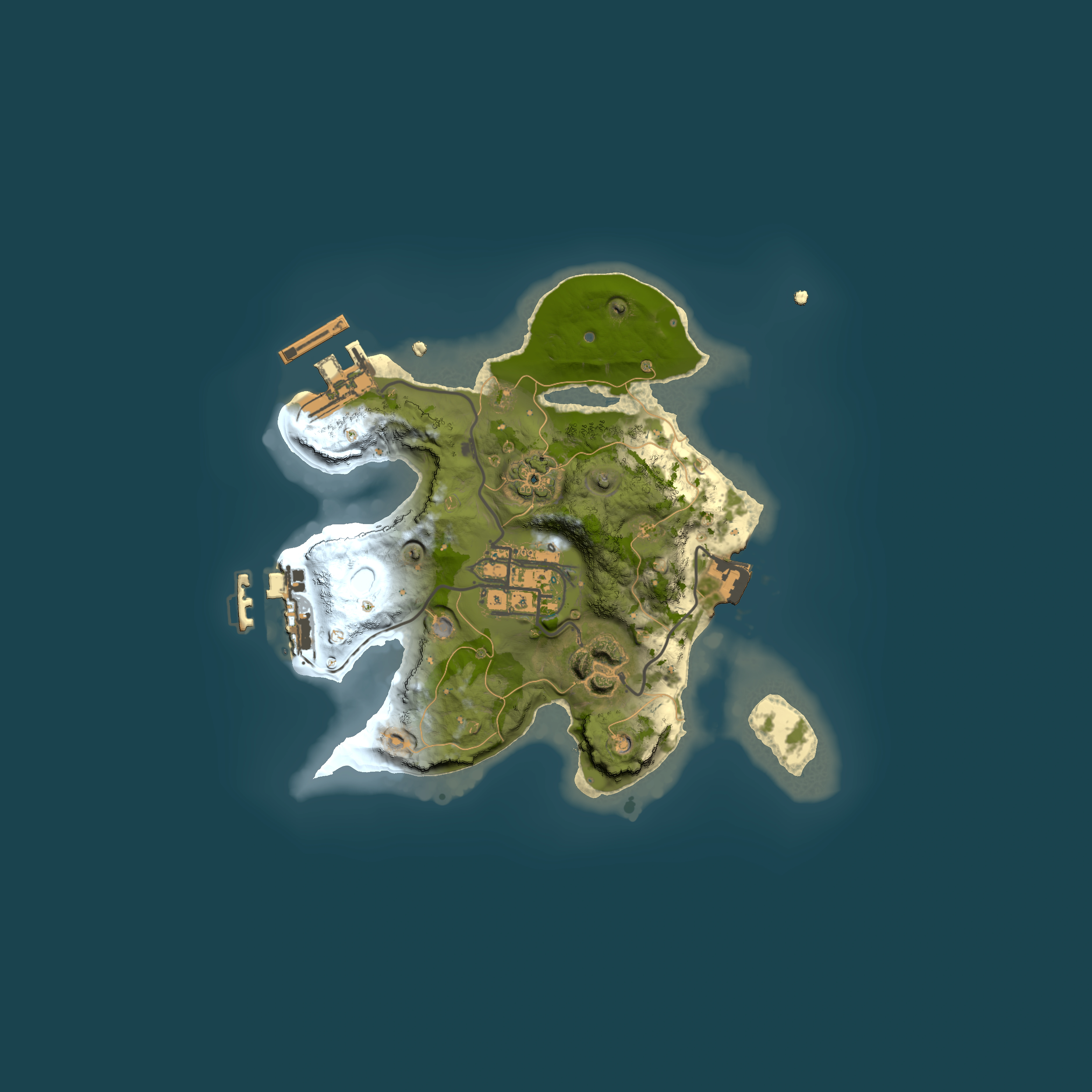 Full top-down render of Rust map seed 1946696326, 2000x2000m