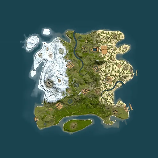 Rust map seed 1555217763, 3500x3500m top-down preview