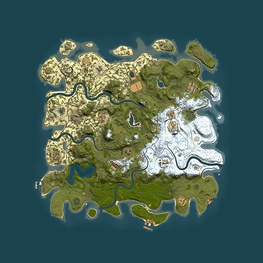 Rust map seed 138690860, 4500x4500m top-down preview