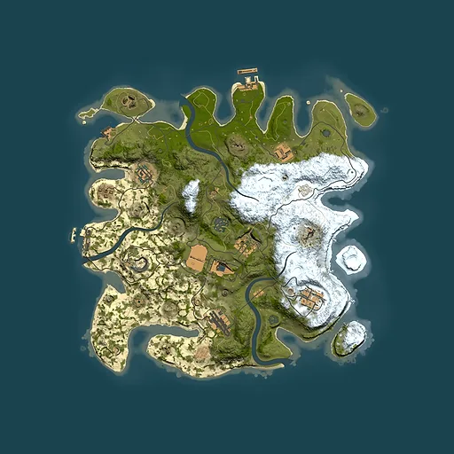 Rust map seed 659238034, 3500x3500m top-down preview