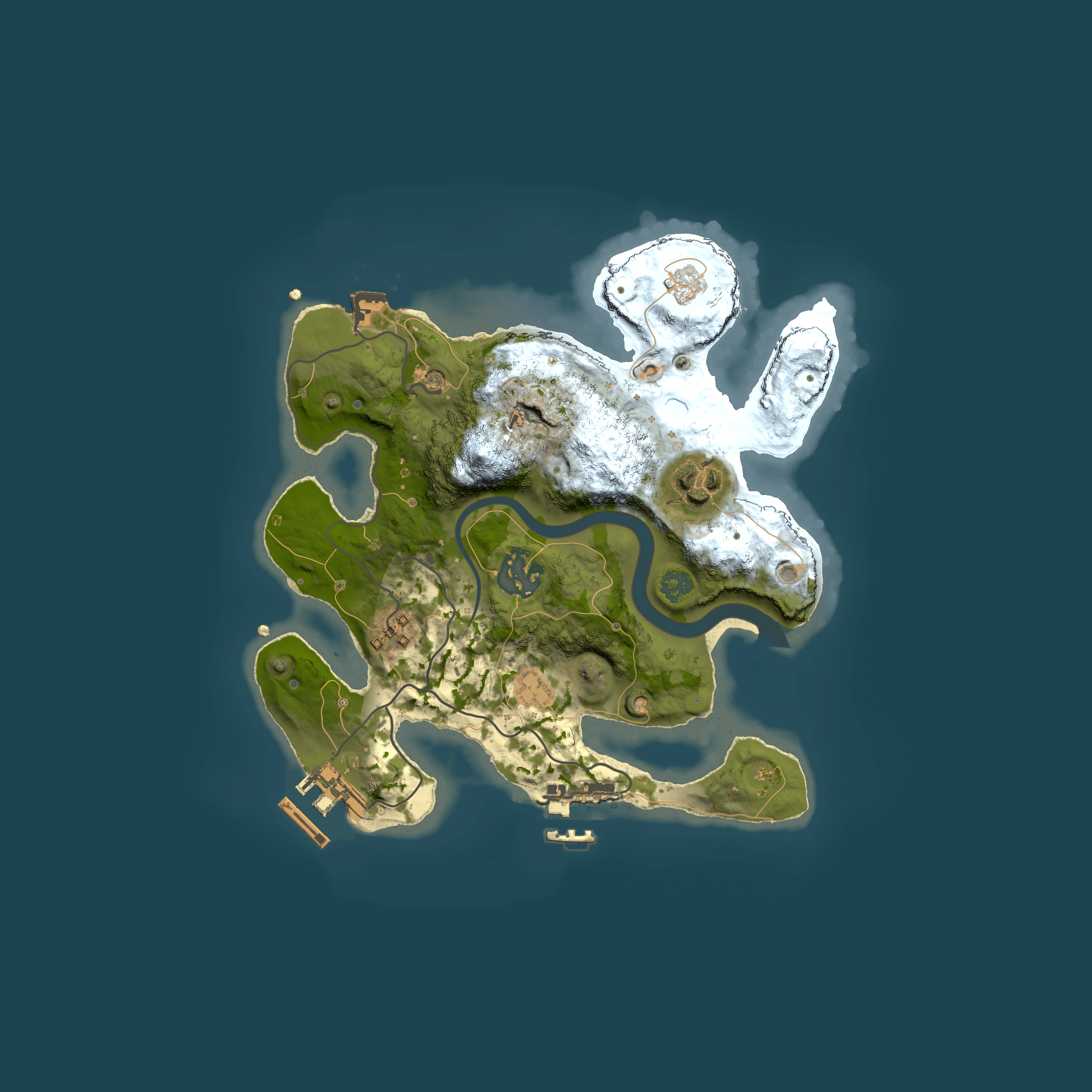 Full top-down render of Rust map seed 652347293, 2500x2500m