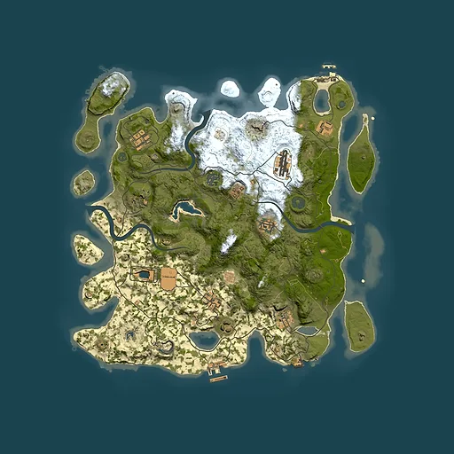Rust map seed 882724240, 4000x4000m top-down preview