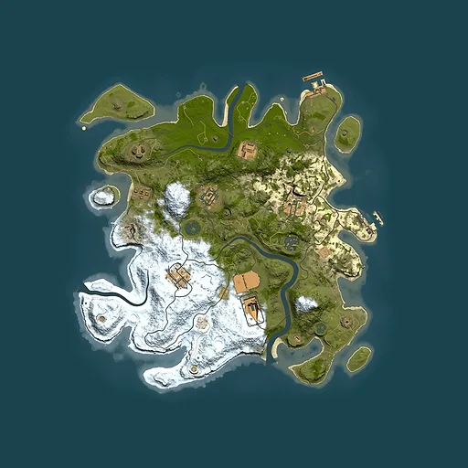 Rust map seed 1278760966, 3500x3500m top-down preview