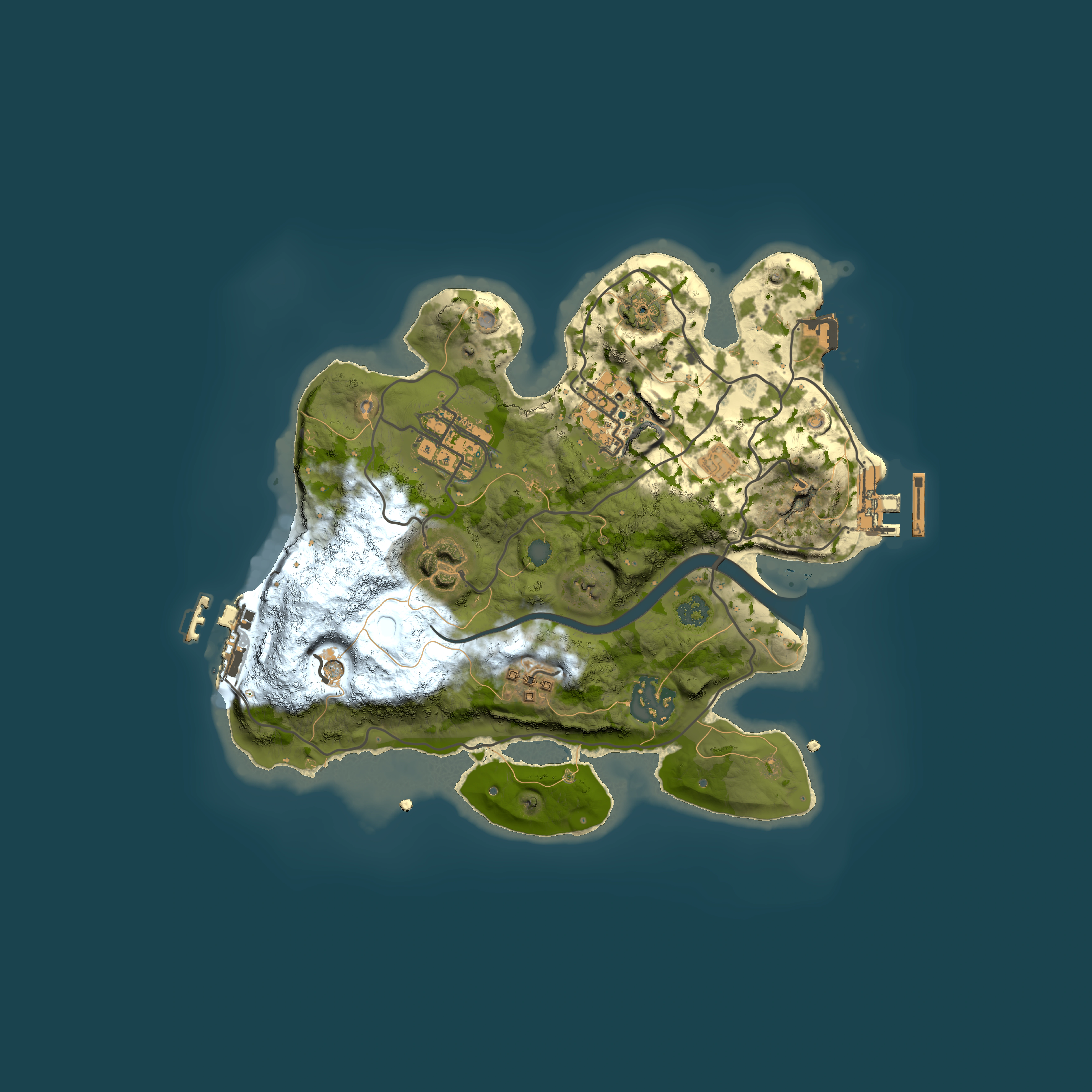 Full top-down render of Rust map seed 1617481237, 2500x2500m