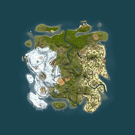 Rust map seed 761116748, 3500x3500m top-down preview