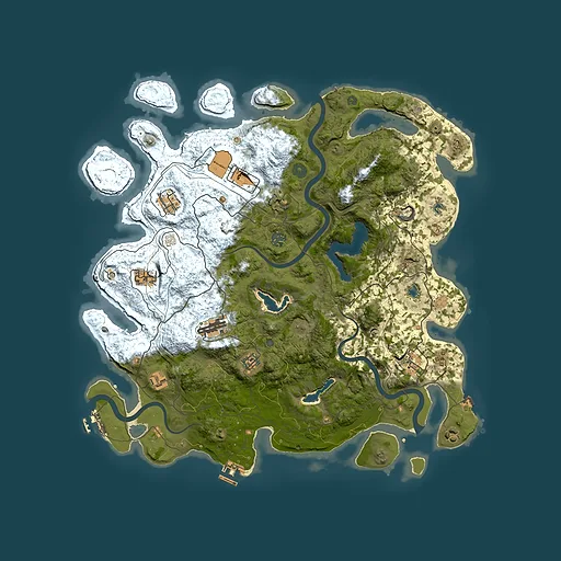 Rust map seed 1883861290, 4500x4500m top-down preview