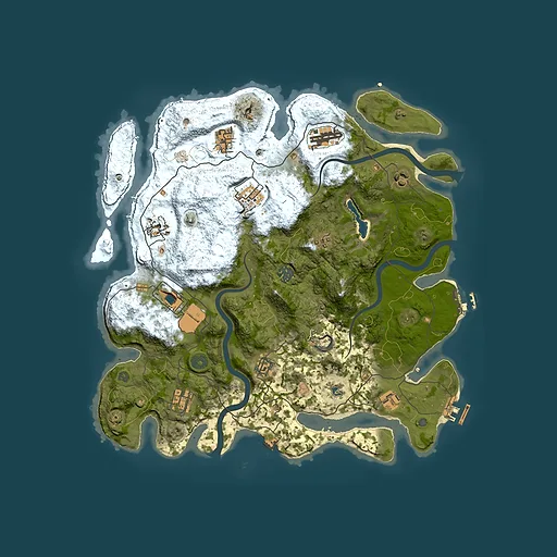 Rust map seed 695461954, 4000x4000m top-down preview