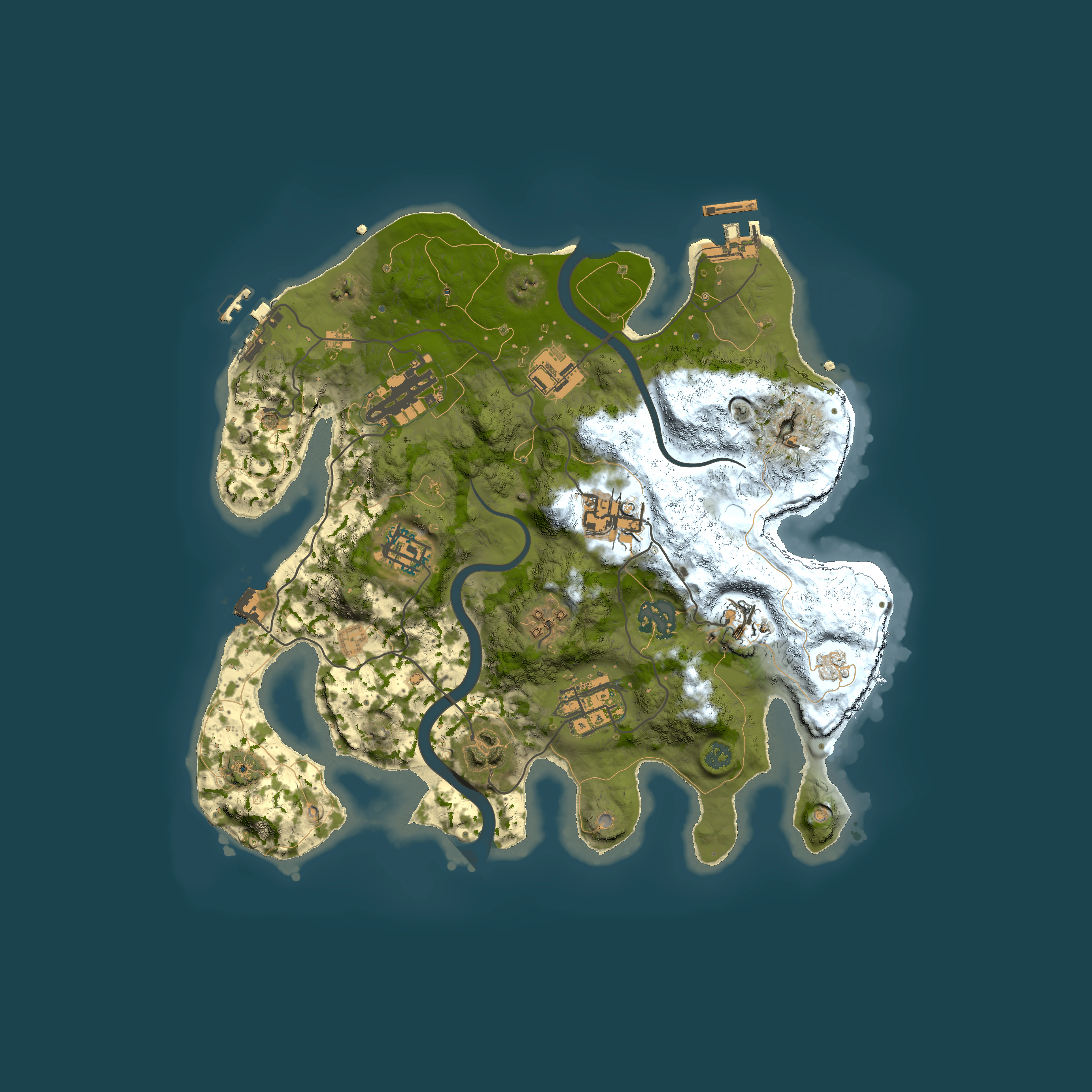 Full top-down render of Rust map seed 1512953497, 3000x3000m