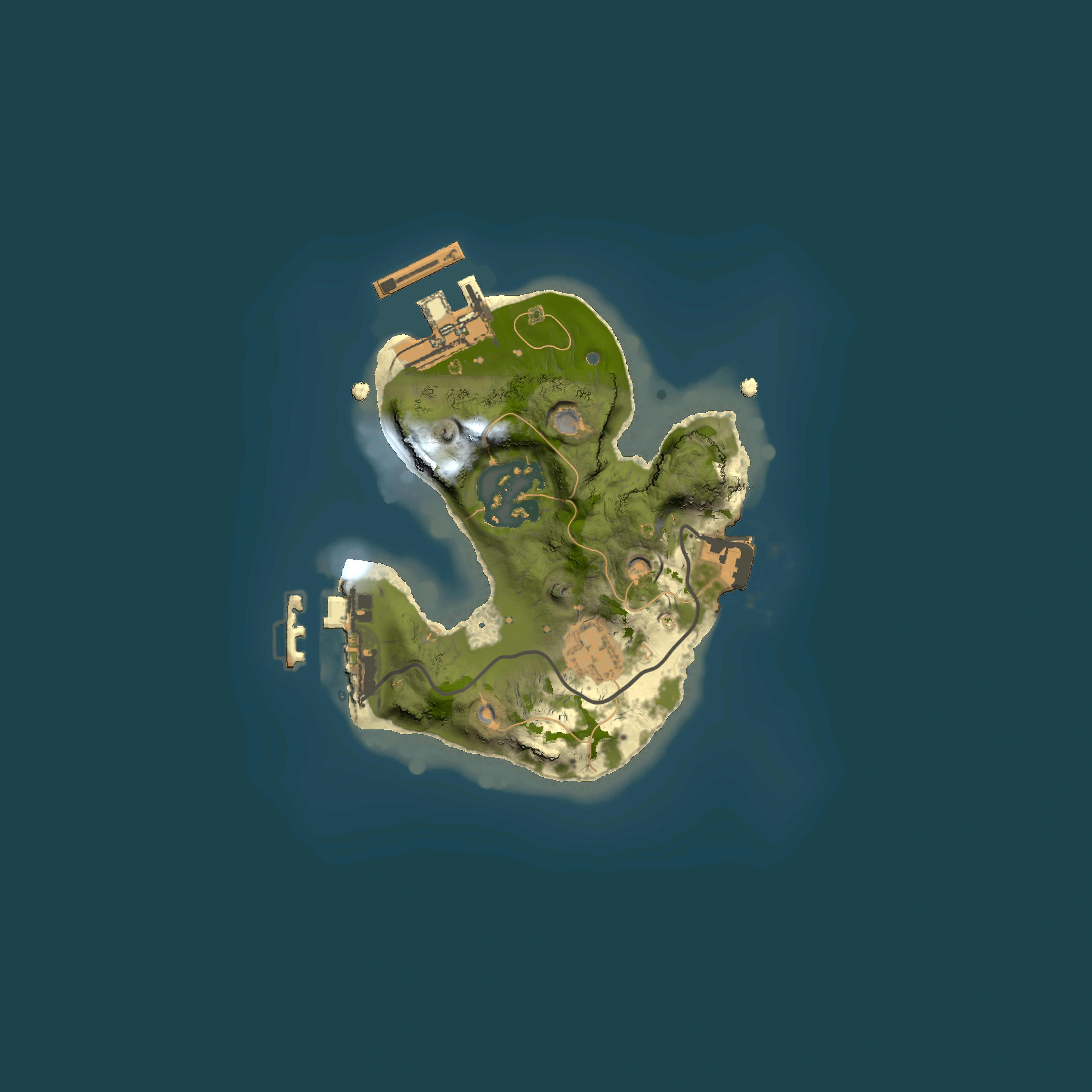 Full top-down render of Rust map seed 1775357791, 1500x1500m
