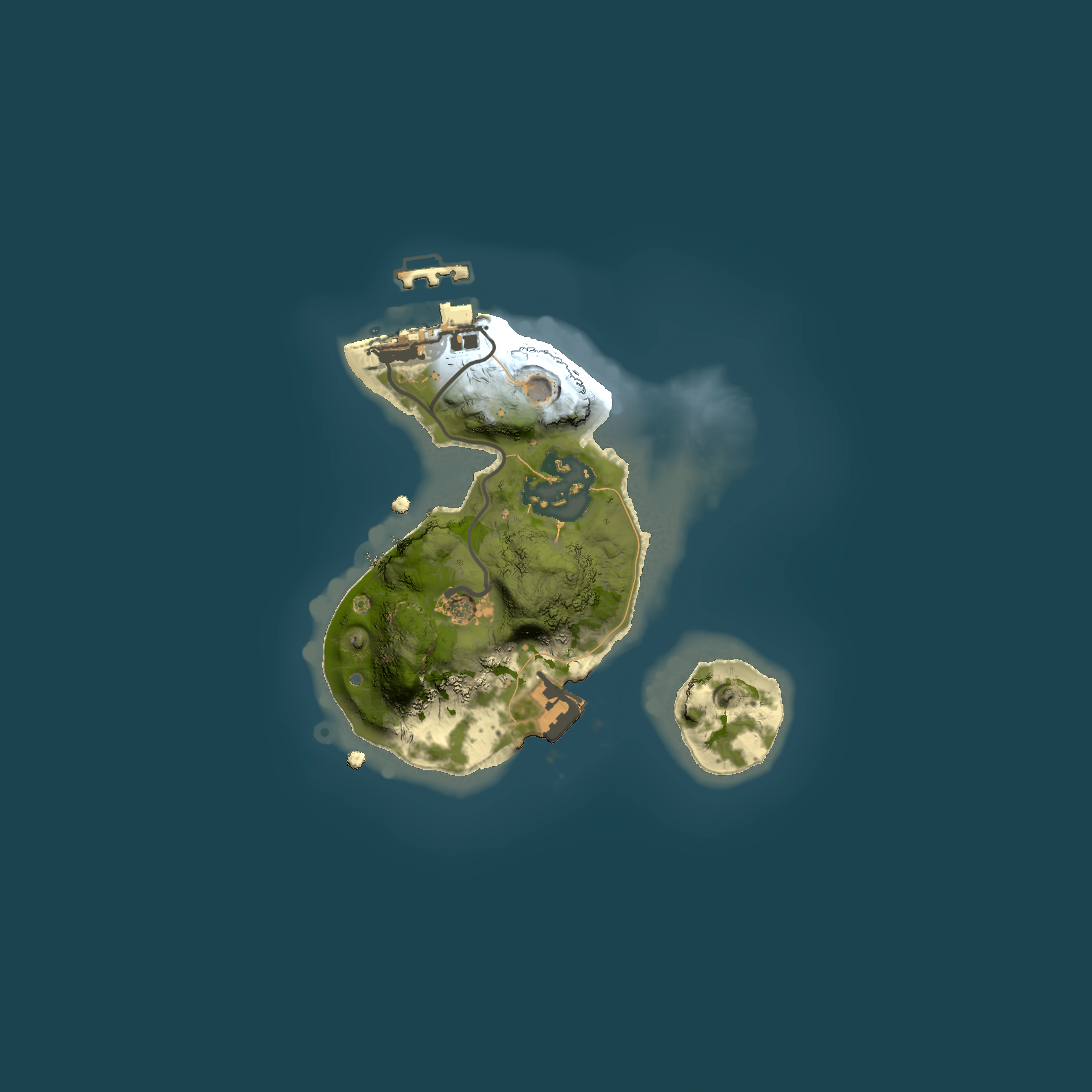 Full top-down render of Rust map seed 335285985, 1500x1500m