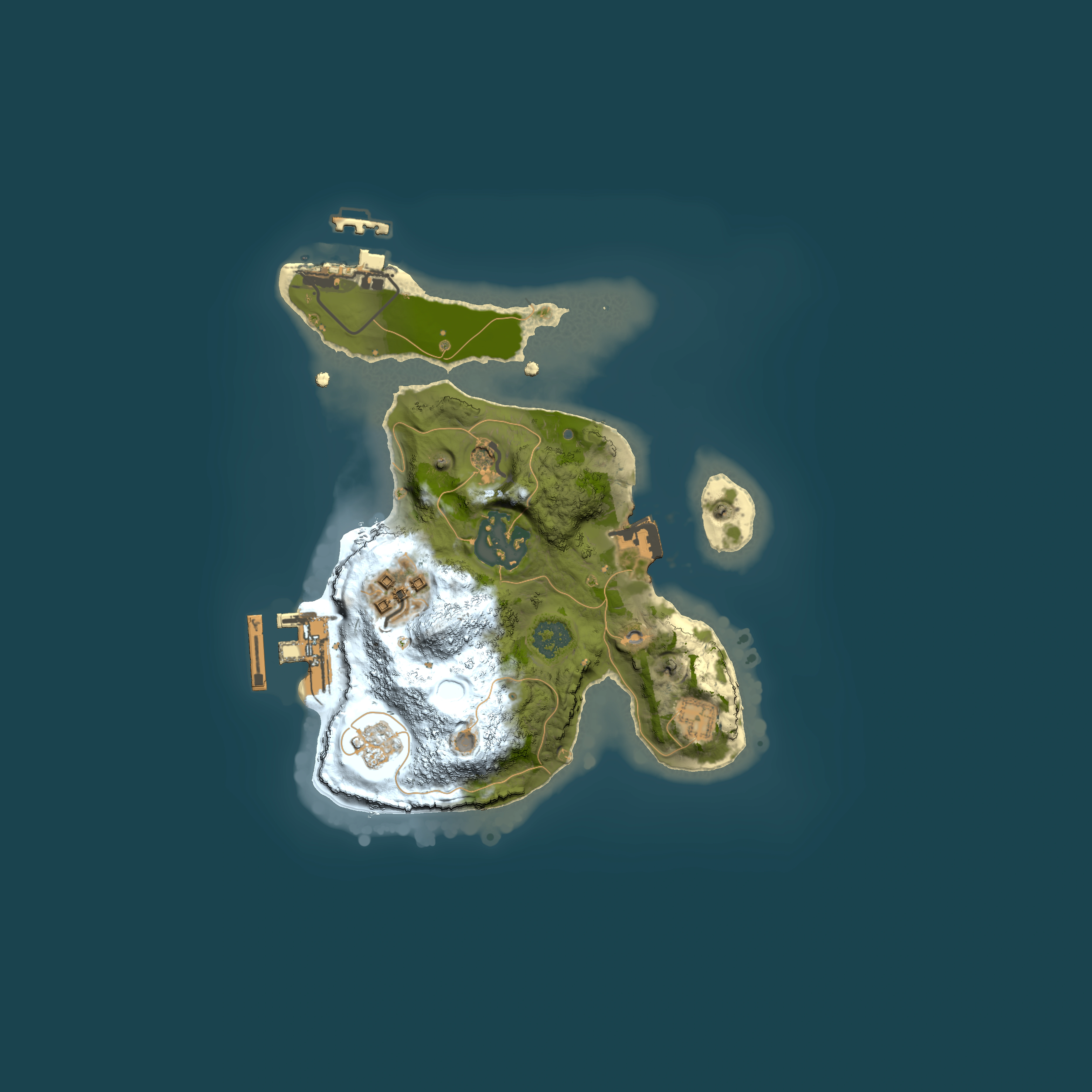 Full top-down render of Rust map seed 144980714, 2000x2000m
