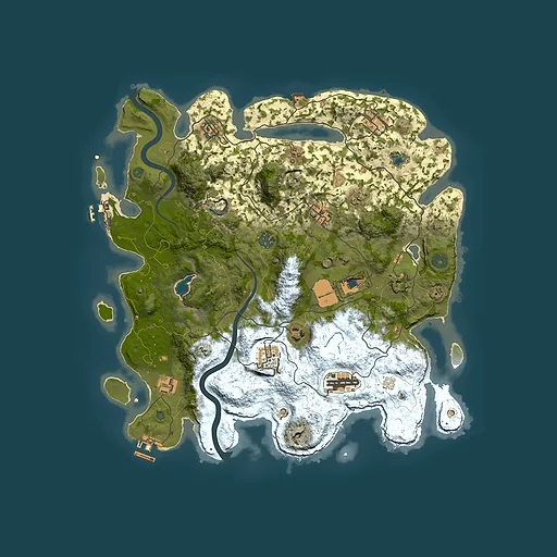 Rust map seed 1438473253, 4000x4000m top-down preview