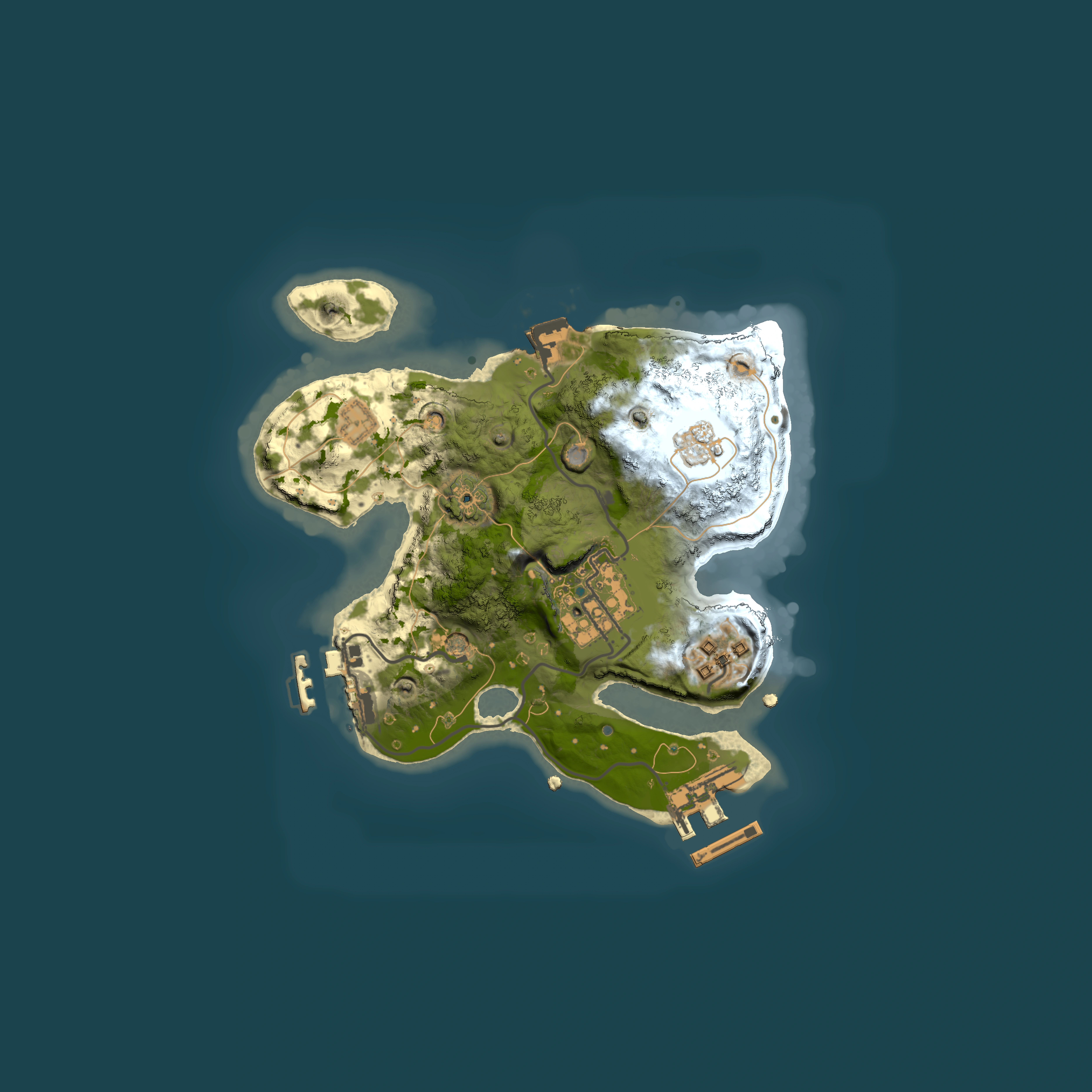 Full top-down render of Rust map seed 598520445, 2000x2000m