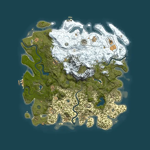 Rust map seed 181831451, 5000x5000m top-down preview