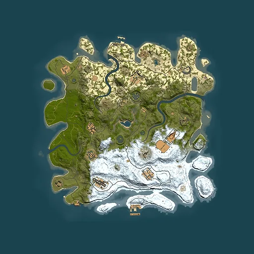 Rust map seed 863264489, 4000x4000m top-down preview