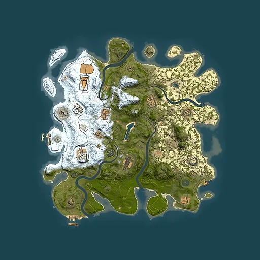 Rust map seed 1636137427, 4000x4000m top-down preview