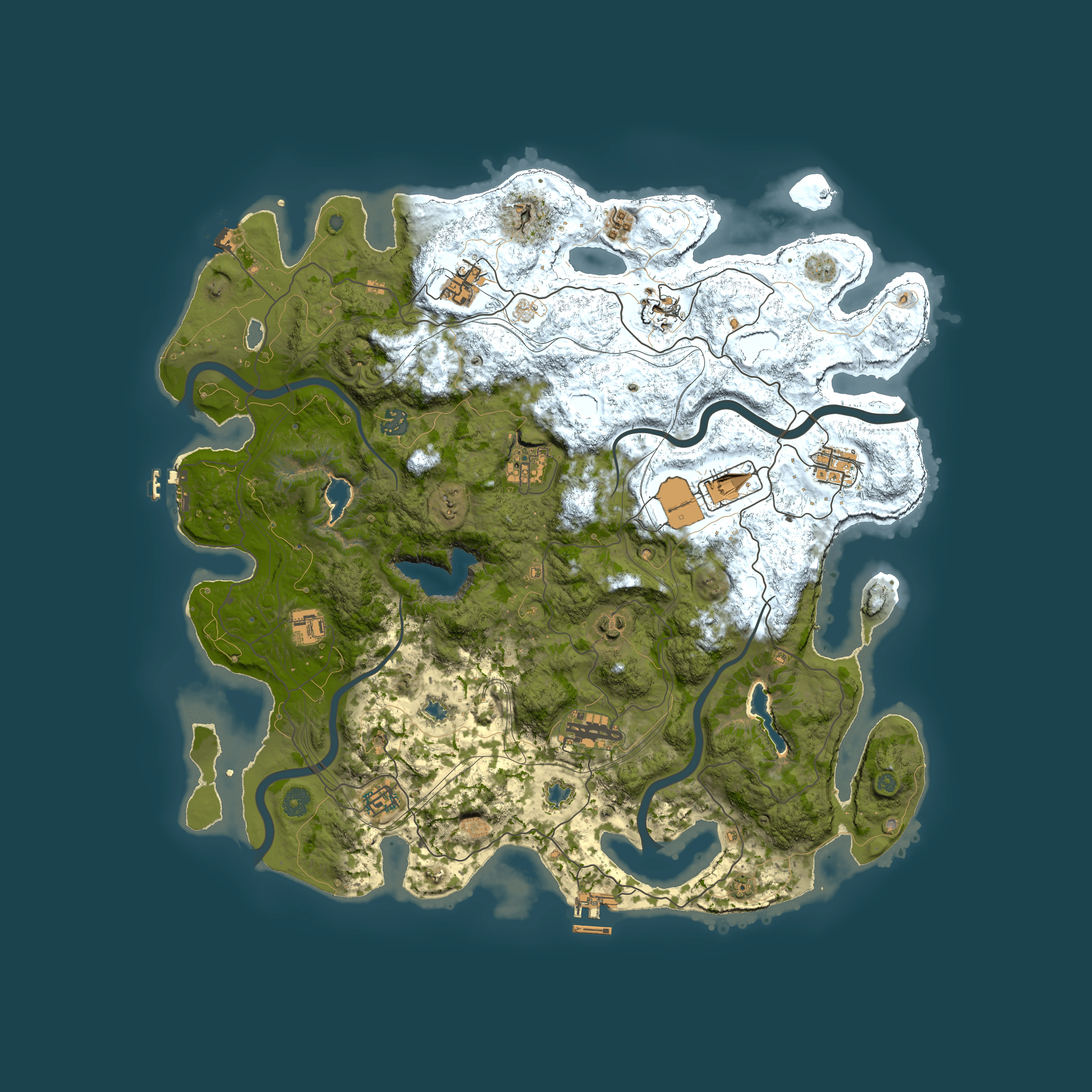 Full top-down render of Rust map seed 1648889496, 4500x4500m