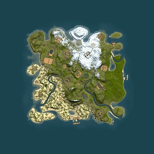 Rust map seed 1363840642, 3500x3500m top-down preview