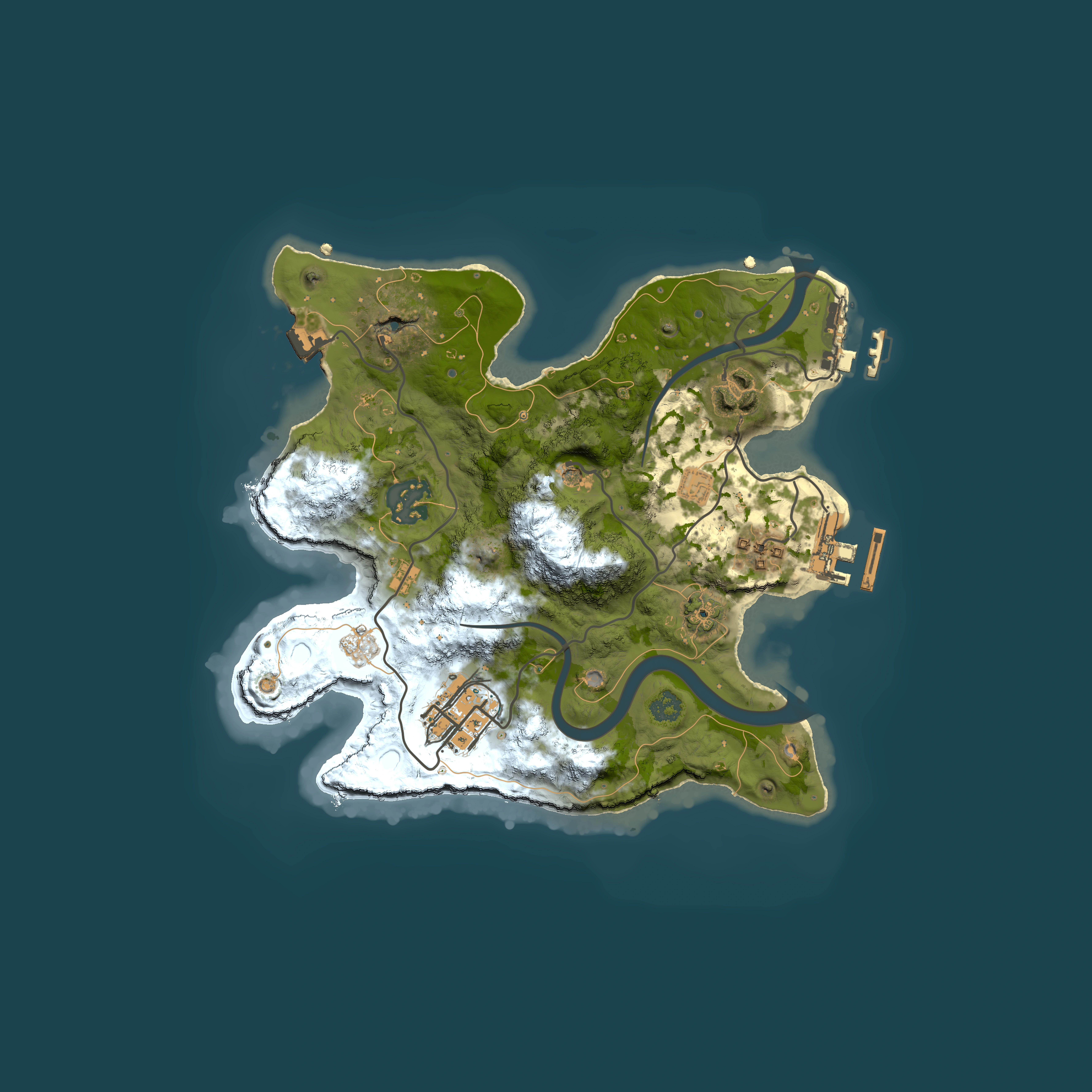 Full top-down render of Rust map seed 1169471931, 2500x2500m