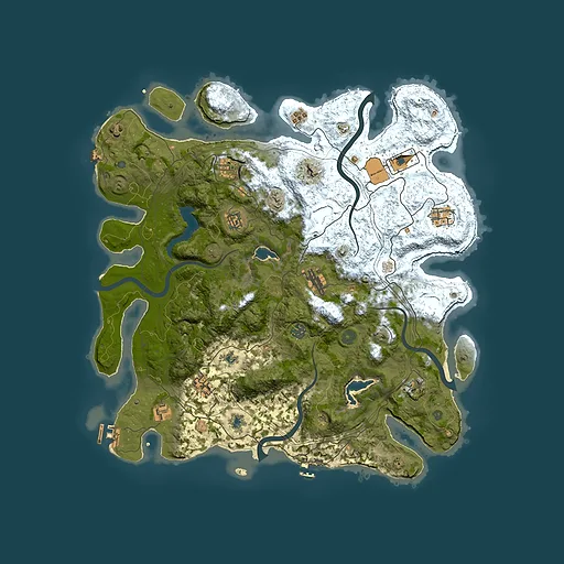 Rust map seed 1111254998, 4500x4500m top-down preview