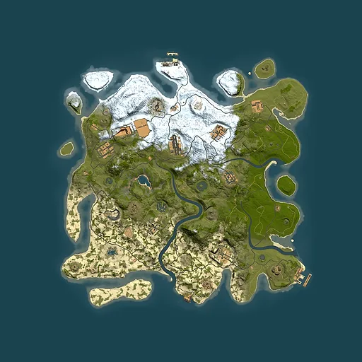 Rust map seed 1252475336, 4000x4000m top-down preview