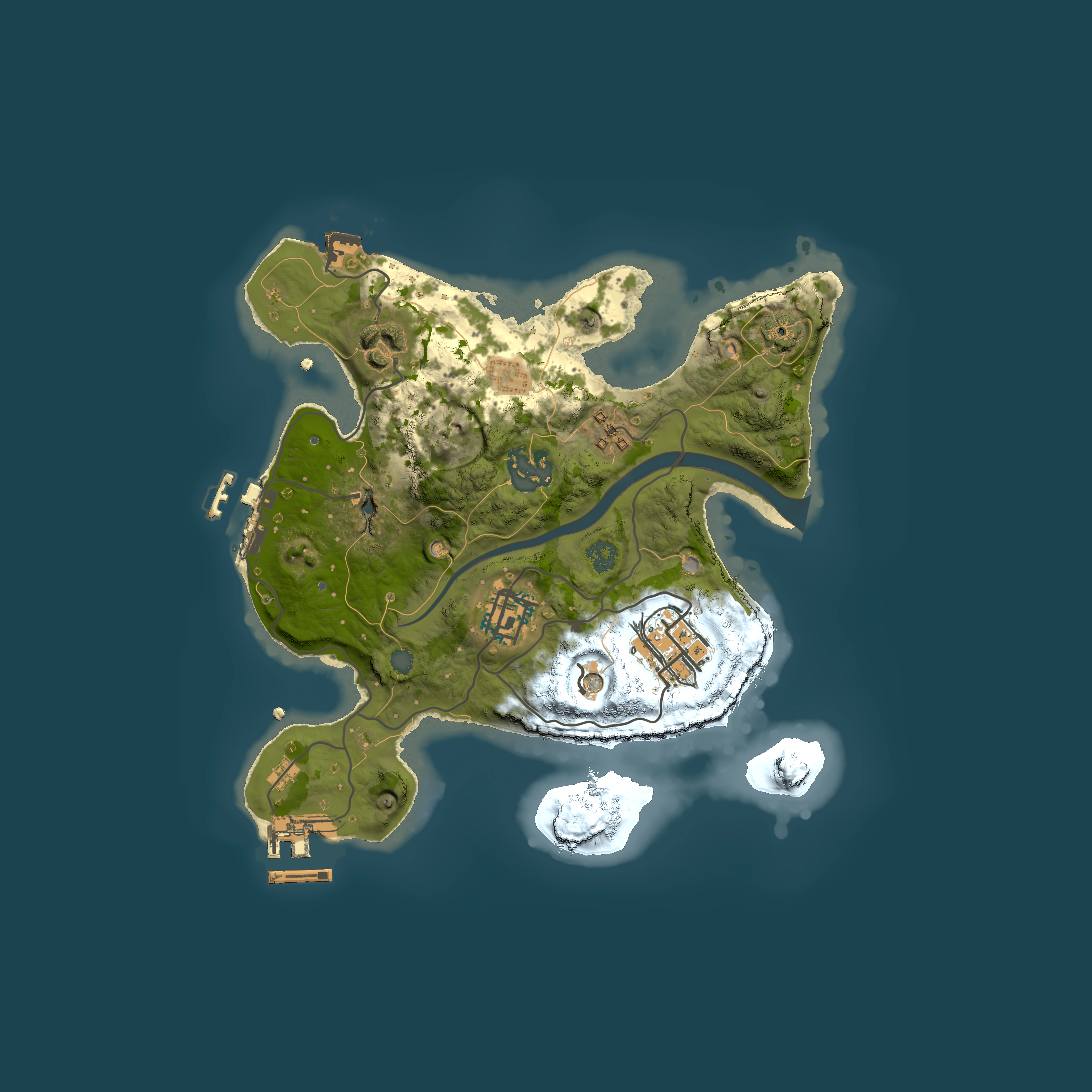 Full top-down render of Rust map seed 1123034125, 2500x2500m