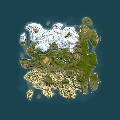 Rust map seed 1094007109, 4000x4000m top-down preview