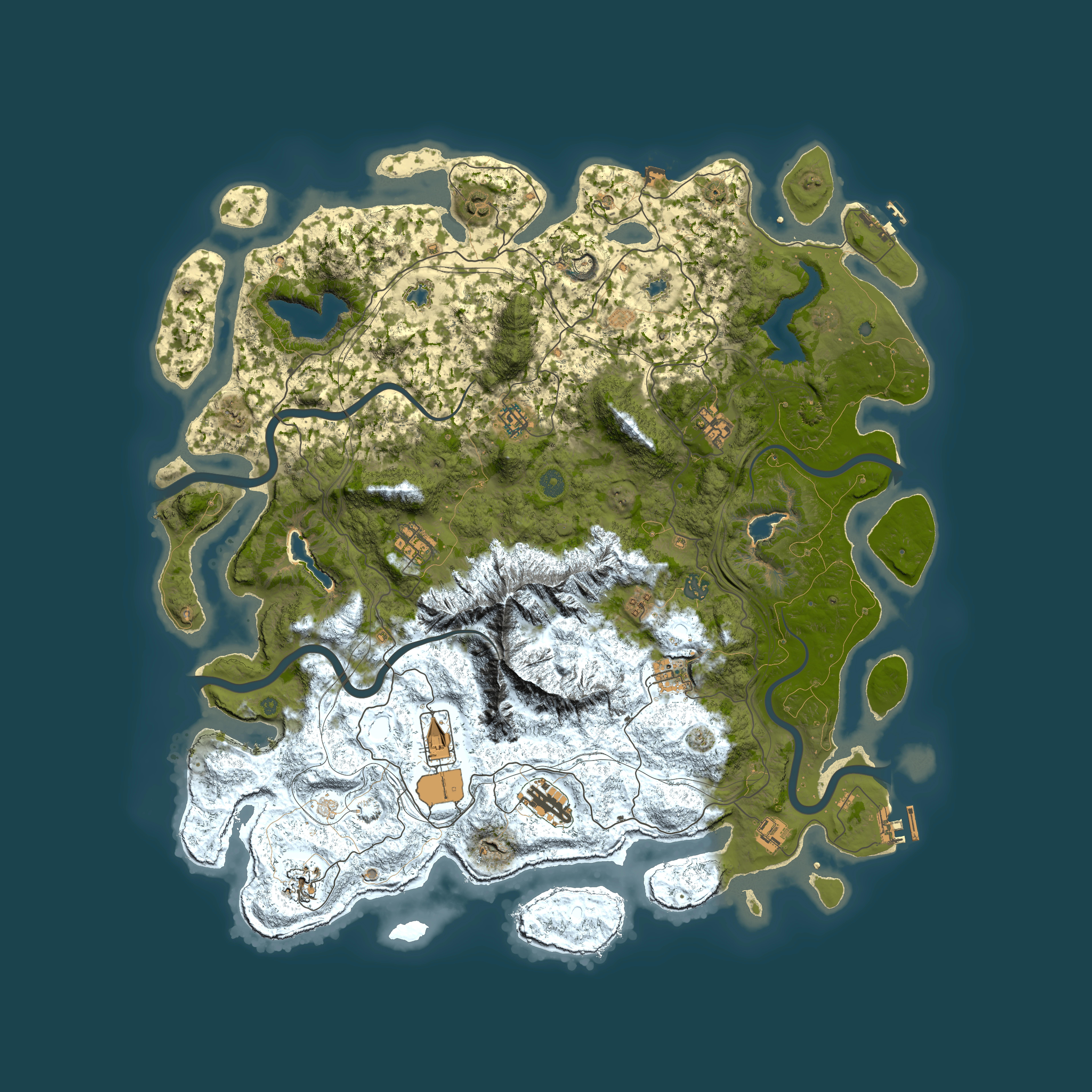 Full top-down render of Rust map seed 1760319139, 5000x5000m