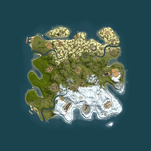 Rust map seed 1666723597, 3500x3500m top-down preview