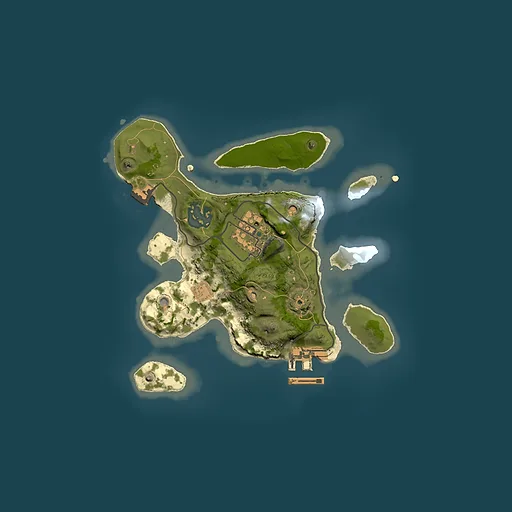 Rust map seed 1463913491, 2000x2000m top-down preview