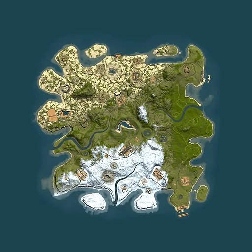 Rust map seed 20036088, 4000x4000m top-down preview