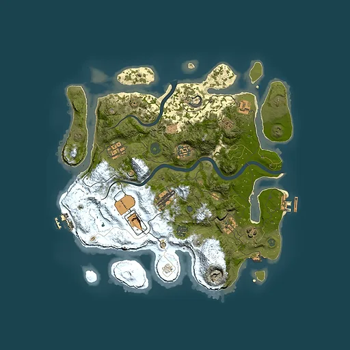 Rust map seed 1663847516, 3500x3500m top-down preview