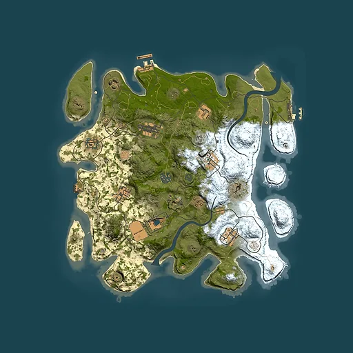 Rust map seed 266220715, 3500x3500m top-down preview