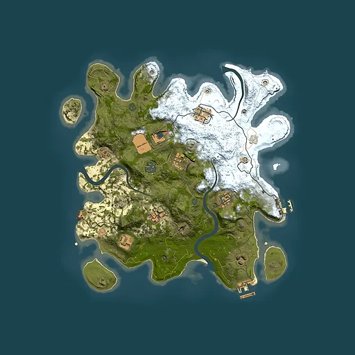 Rust map seed 52928391, 3500x3500m top-down preview