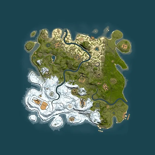 Rust map seed 985364908, 4000x4000m top-down preview