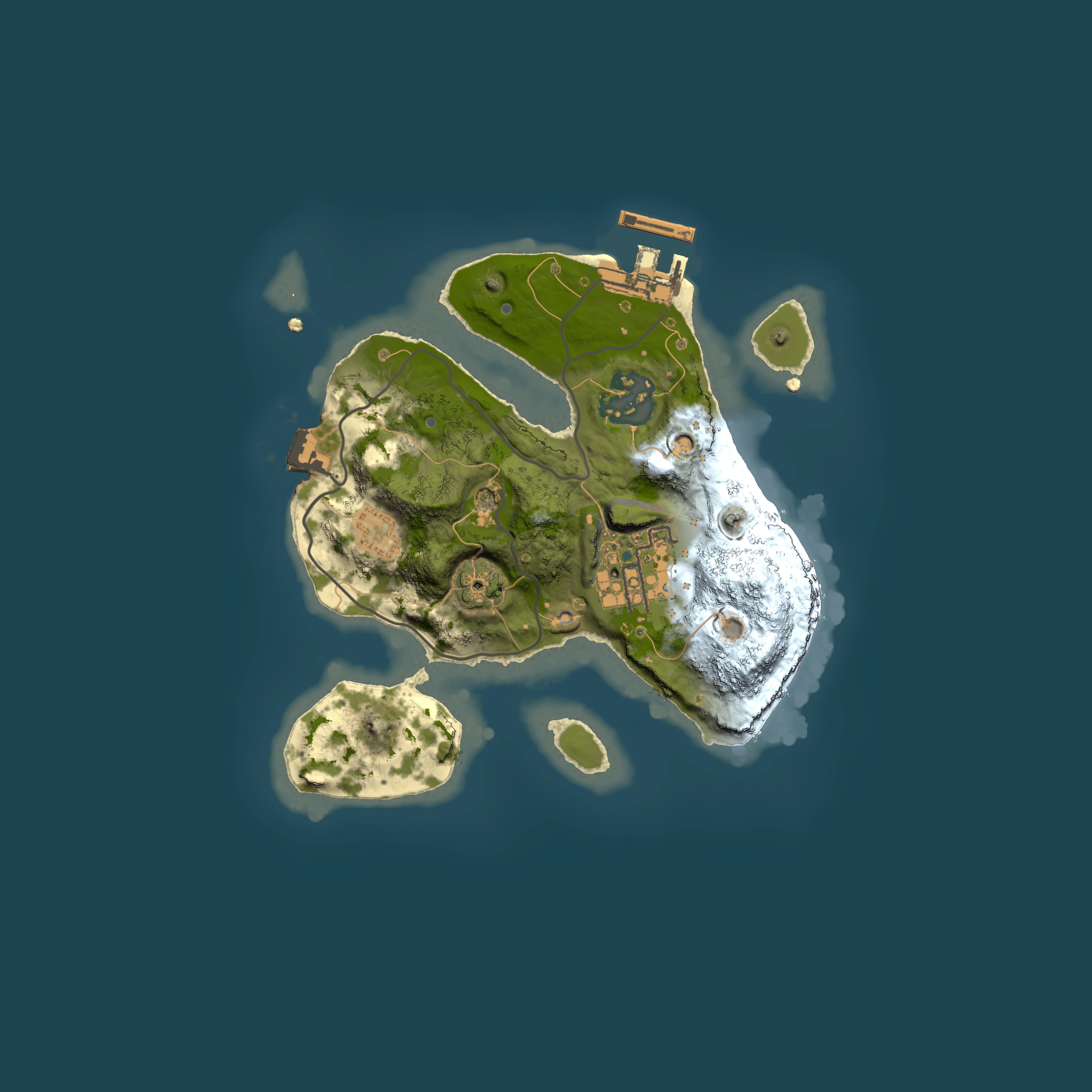 Full top-down render of Rust map seed 1921328298, 2000x2000m