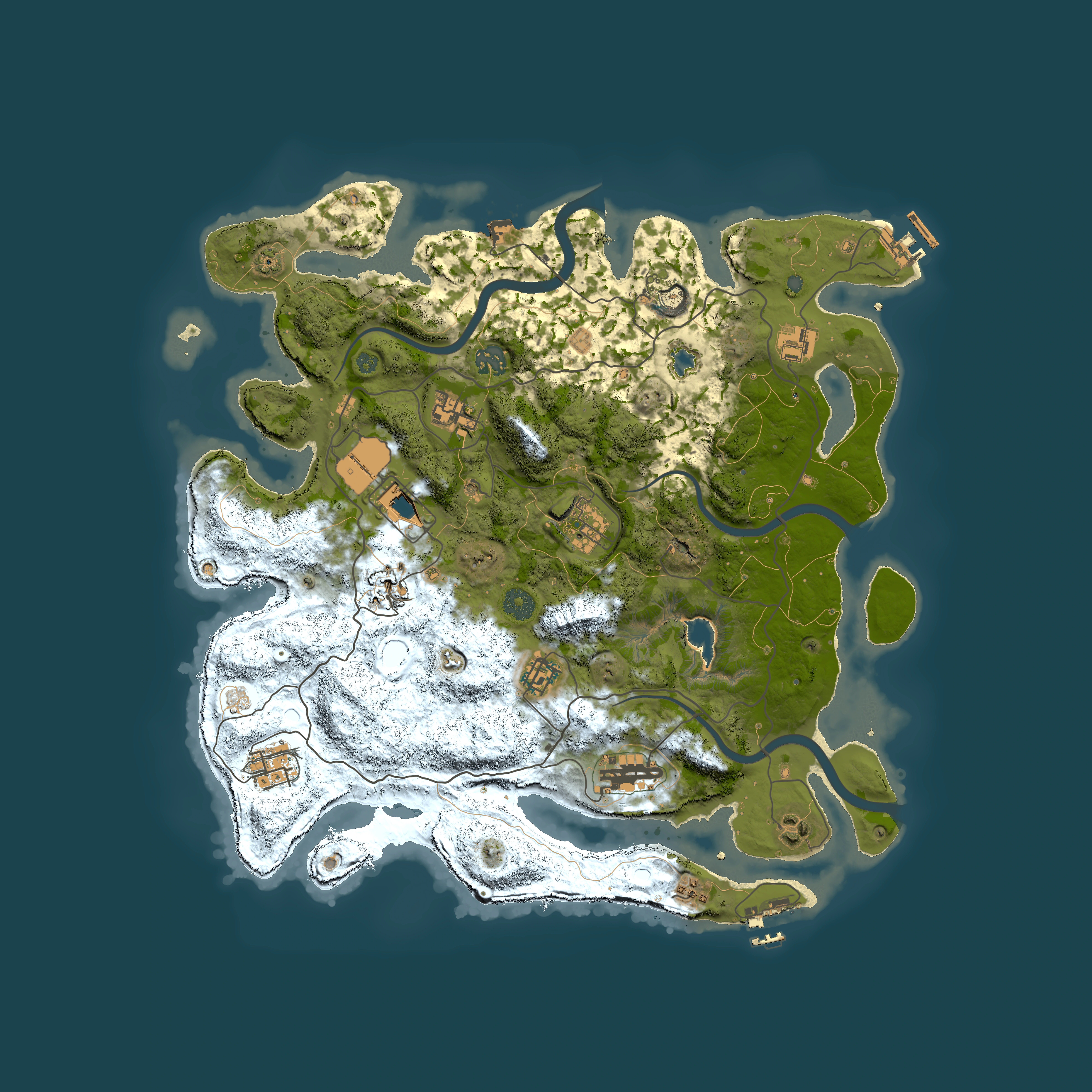 Full top-down render of Rust map seed 176613329, 4000x4000m