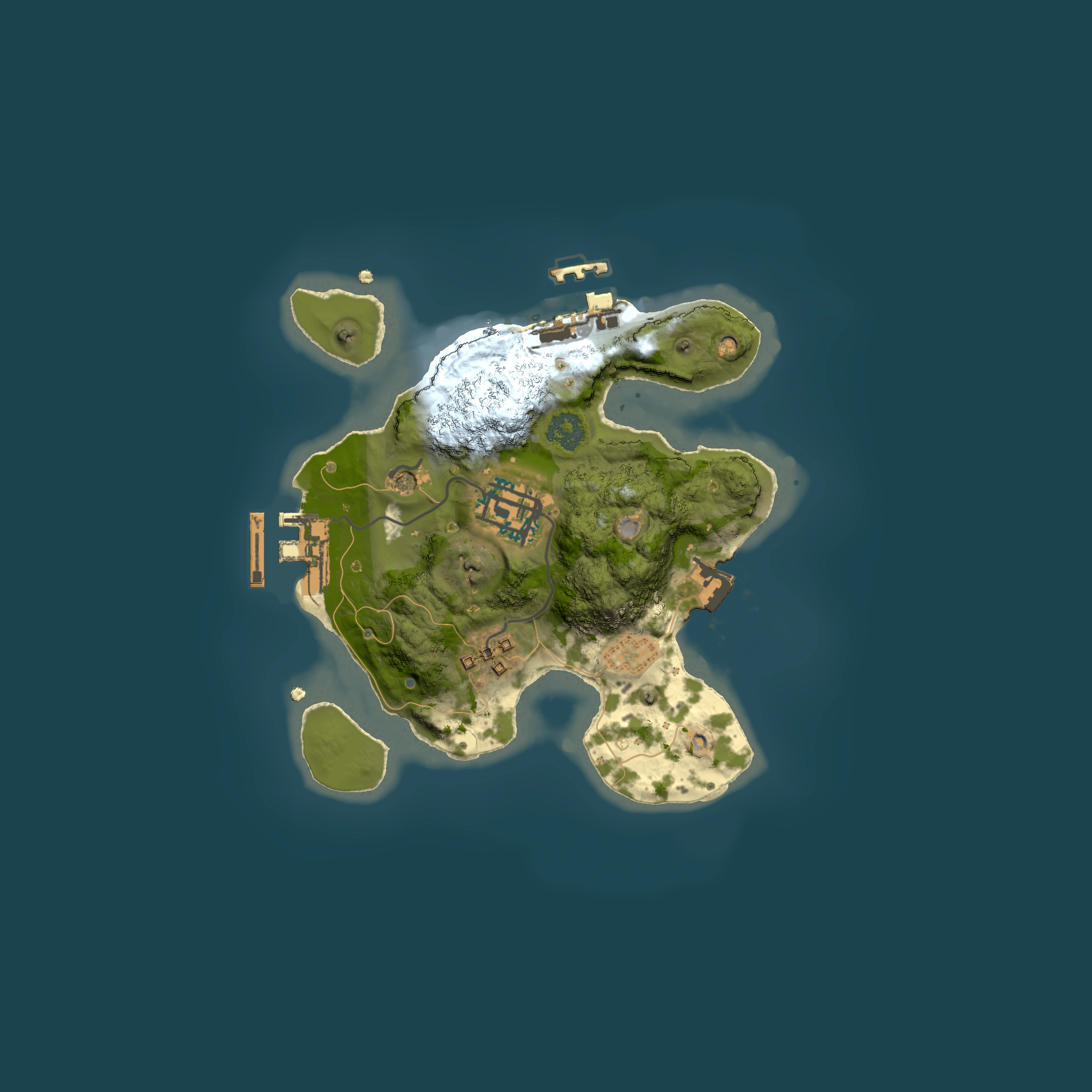 Full top-down render of Rust map seed 1151024524, 2000x2000m