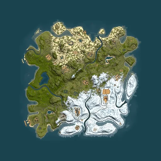 Rust map seed 7476800, 4500x4500m top-down preview