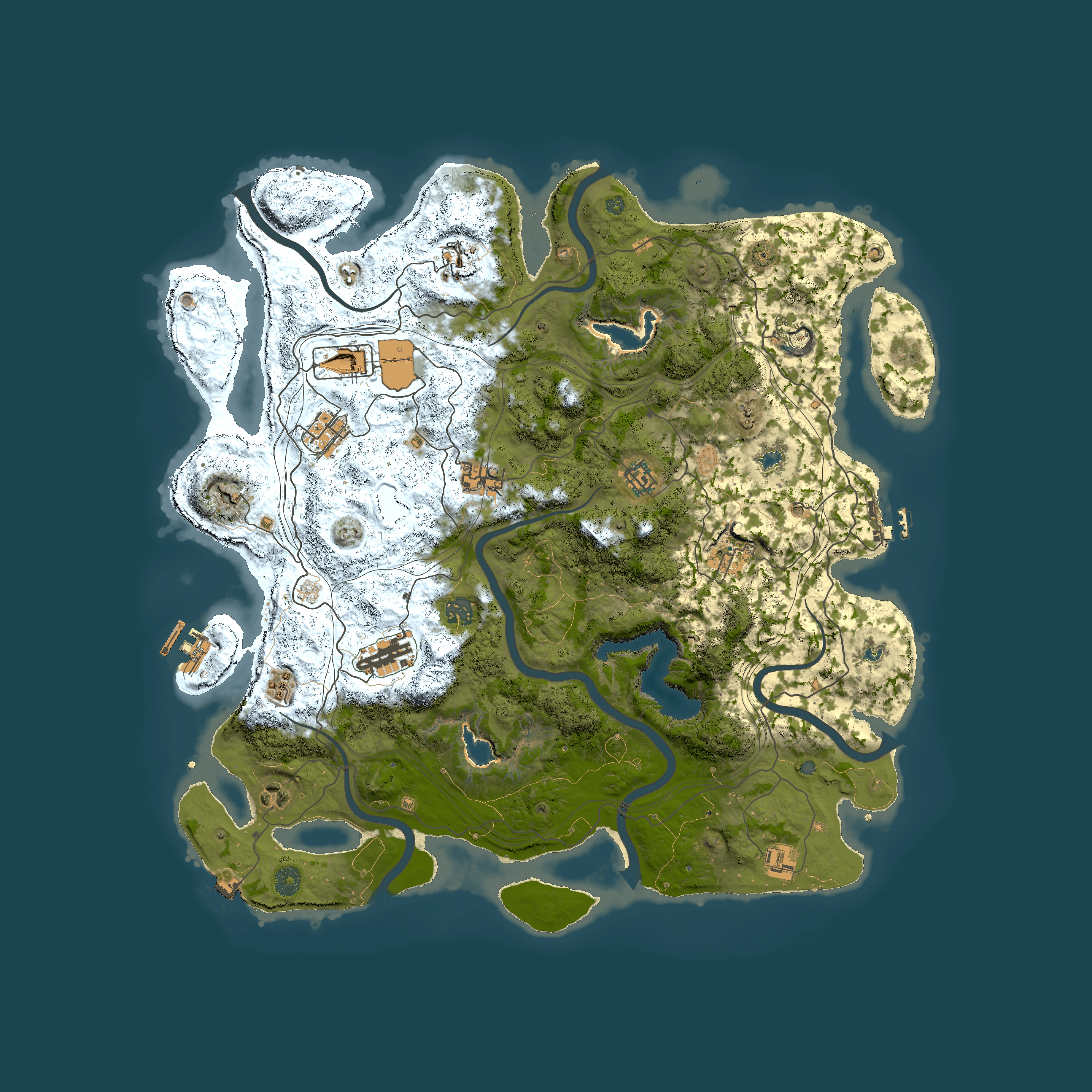 Full top-down render of Rust map seed 349614546, 4500x4500m