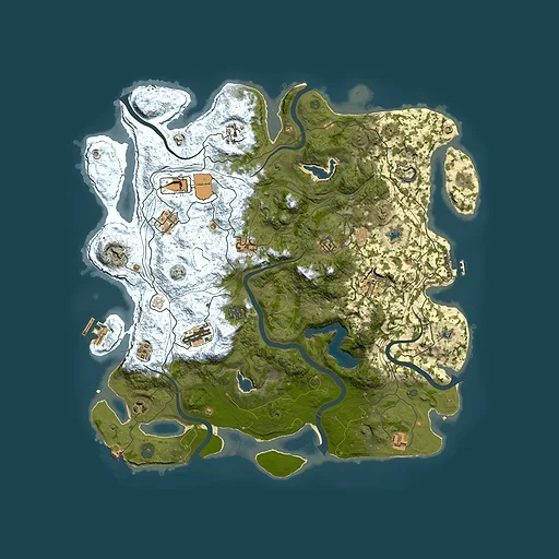 Rust map seed 349614546, 4500x4500m top-down preview