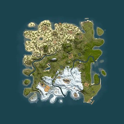 Rust map seed 2109801999, 4000x4000m top-down preview