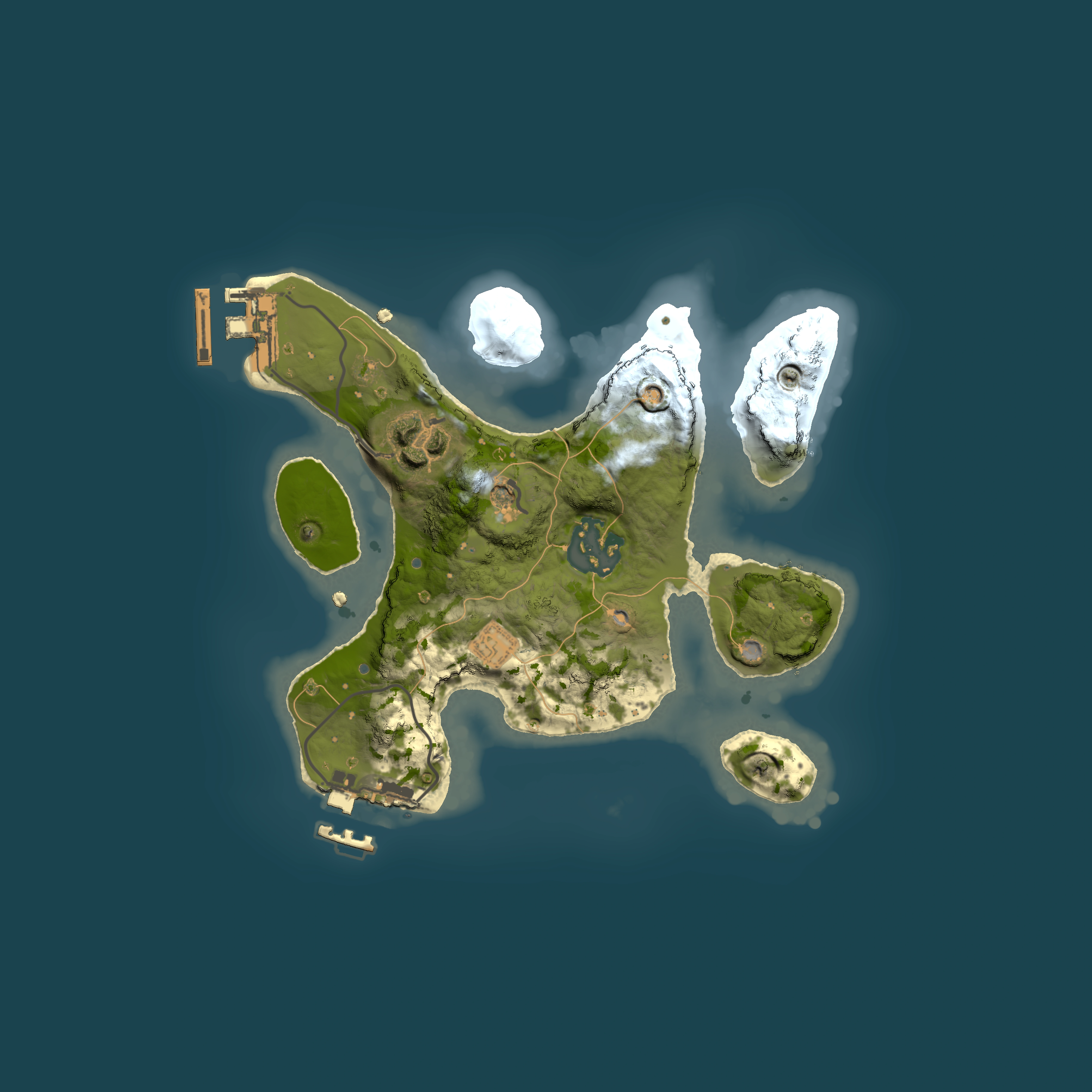 Full top-down render of Rust map seed 846288495, 2000x2000m