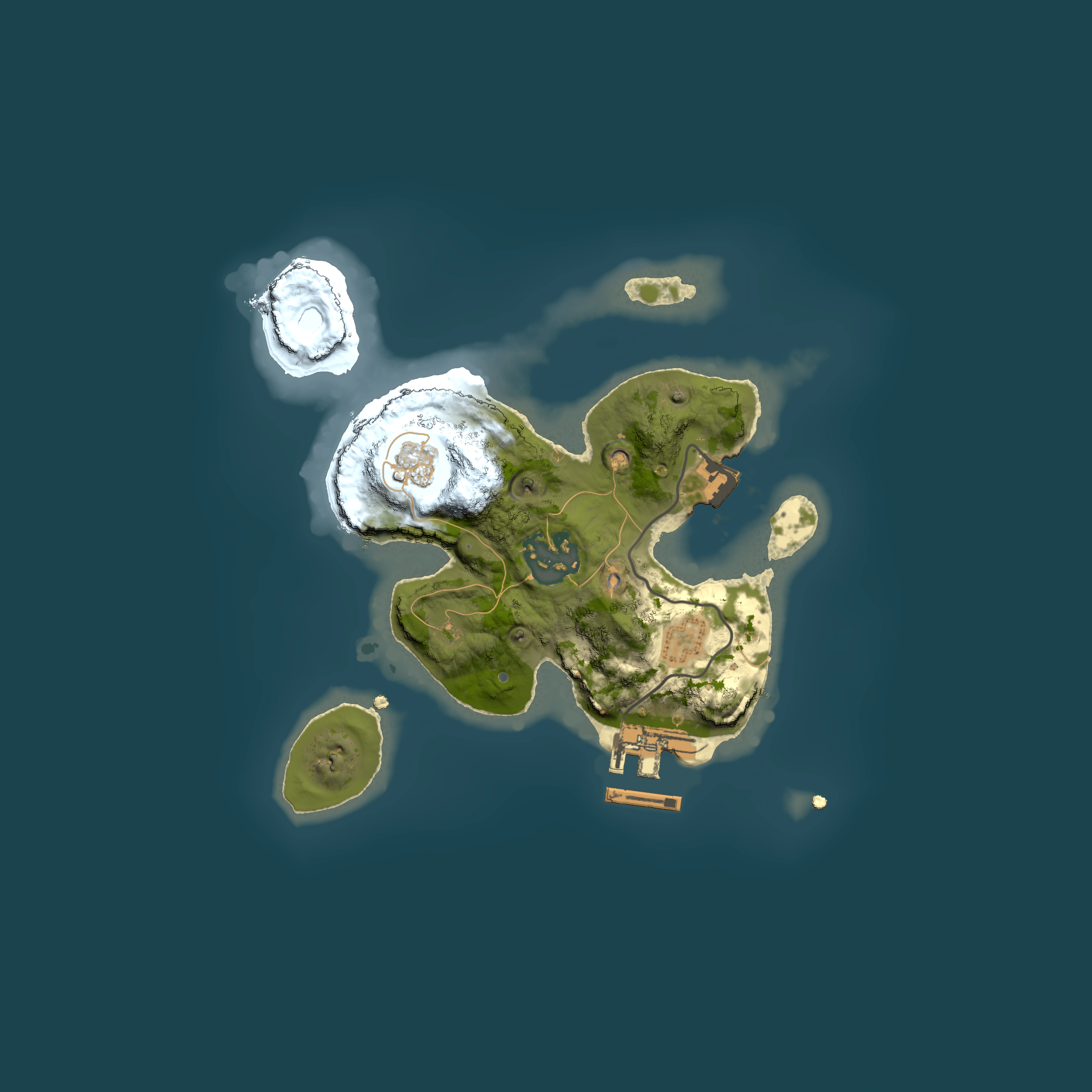 Full top-down render of Rust map seed 1816529227, 2000x2000m
