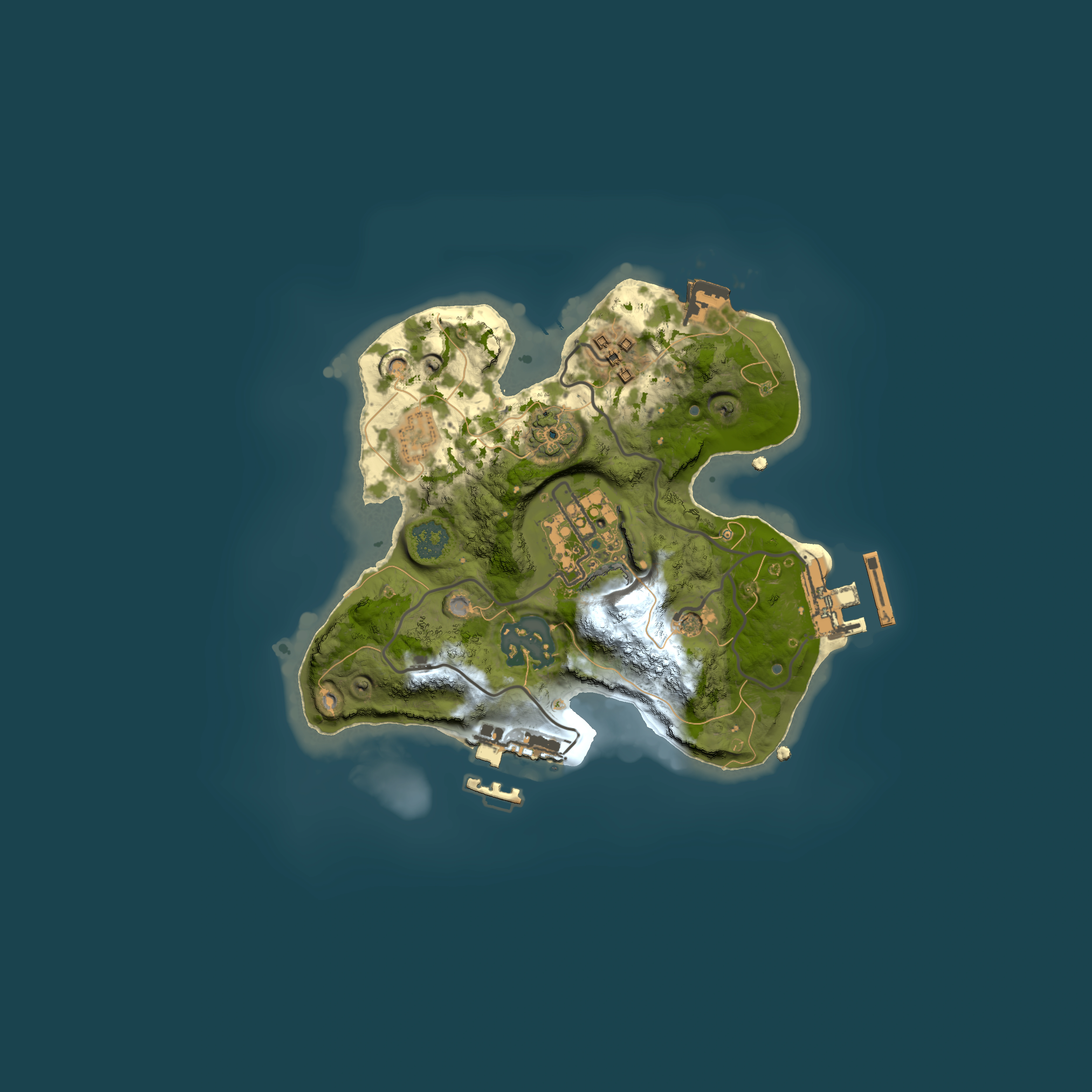 Full top-down render of Rust map seed 53692277, 2000x2000m