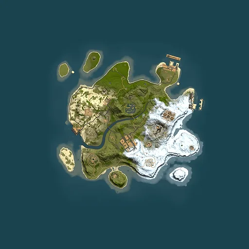 Rust map seed 1325093549, 2500x2500m top-down preview