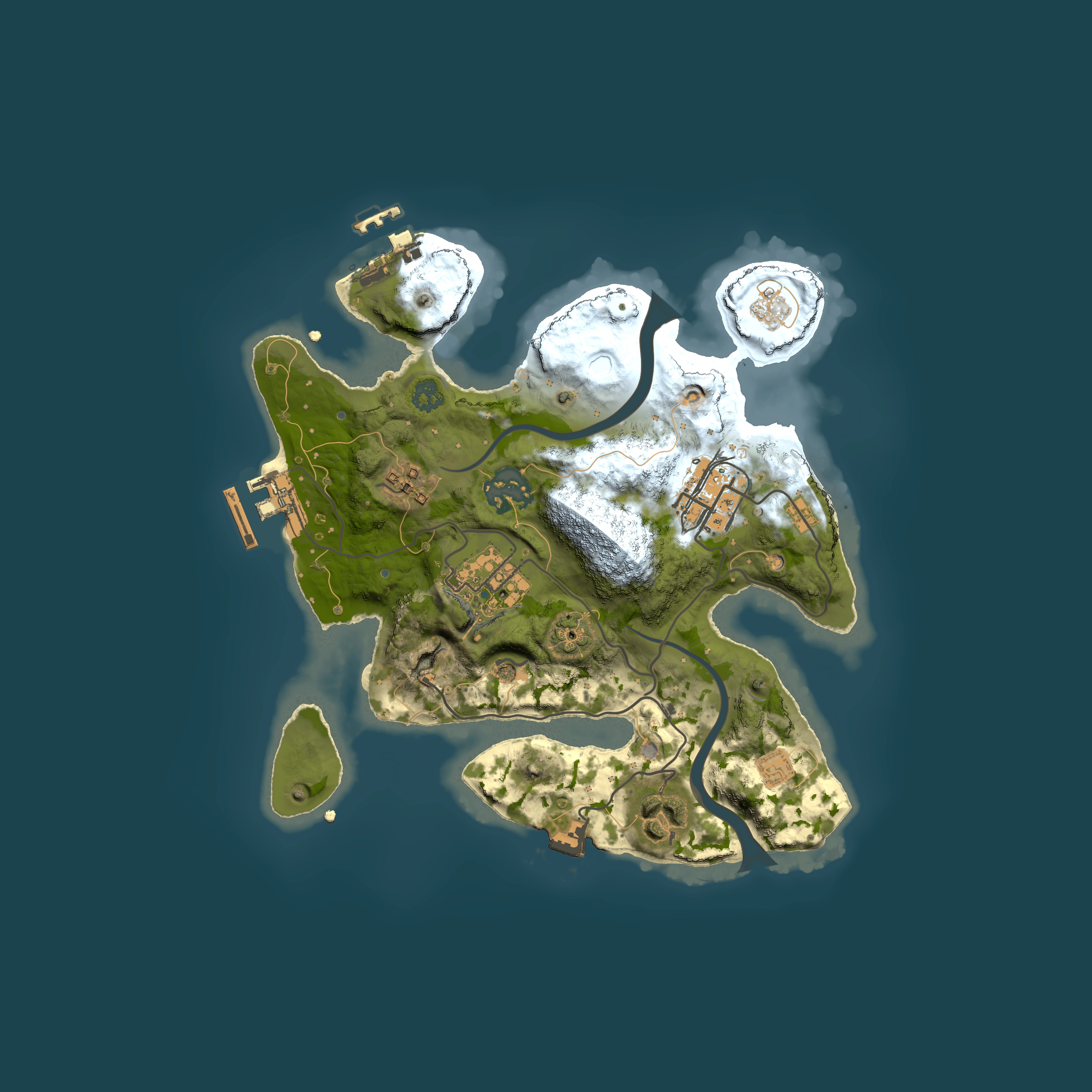 Full top-down render of Rust map seed 2087296111, 2500x2500m