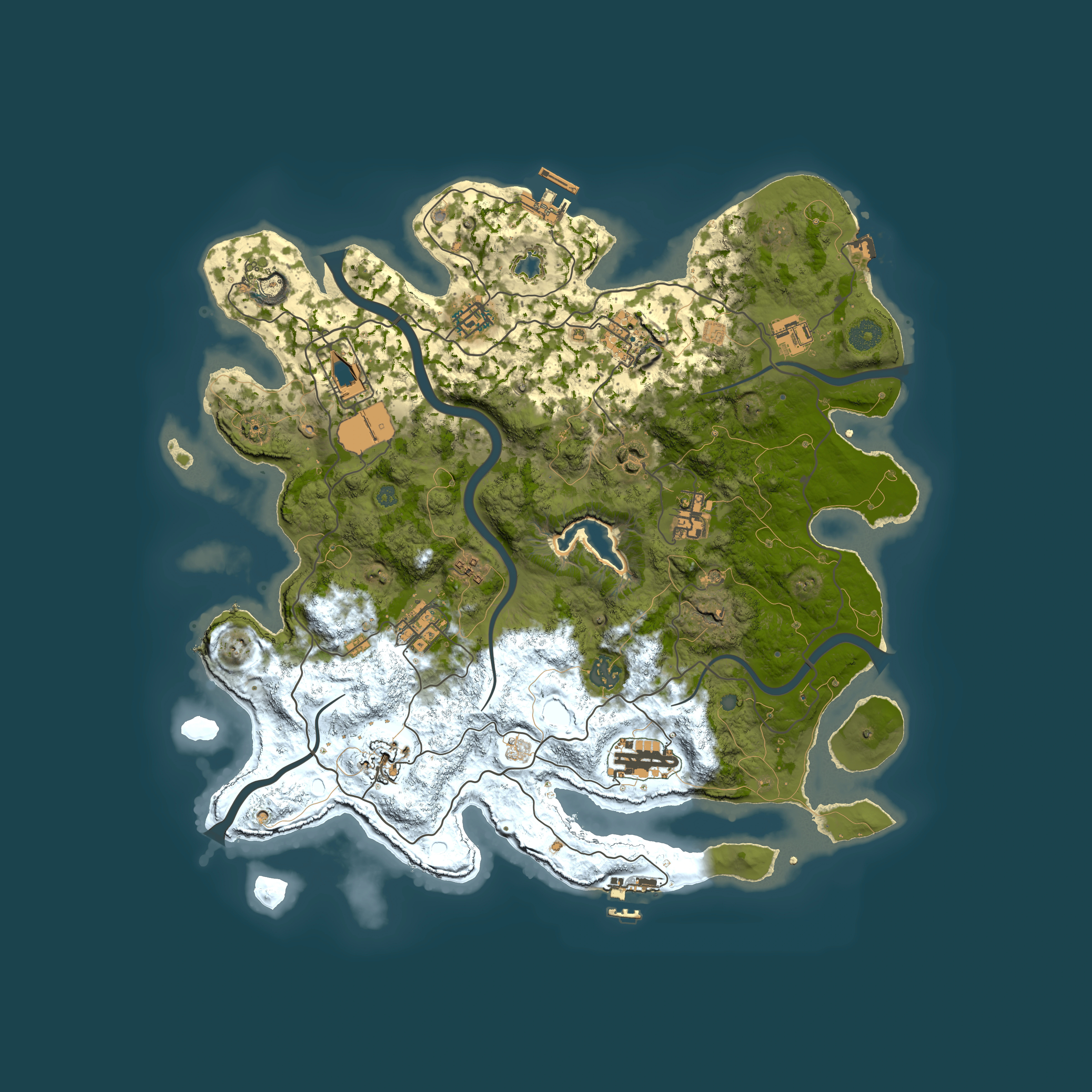 Full top-down render of Rust map seed 522674274, 4000x4000m
