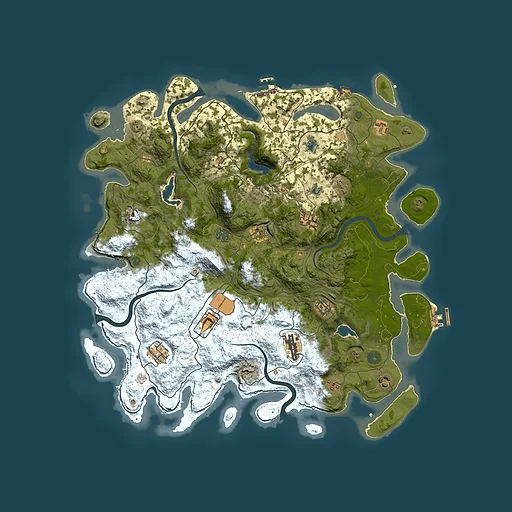 Rust map seed 921169083, 4500x4500m top-down preview